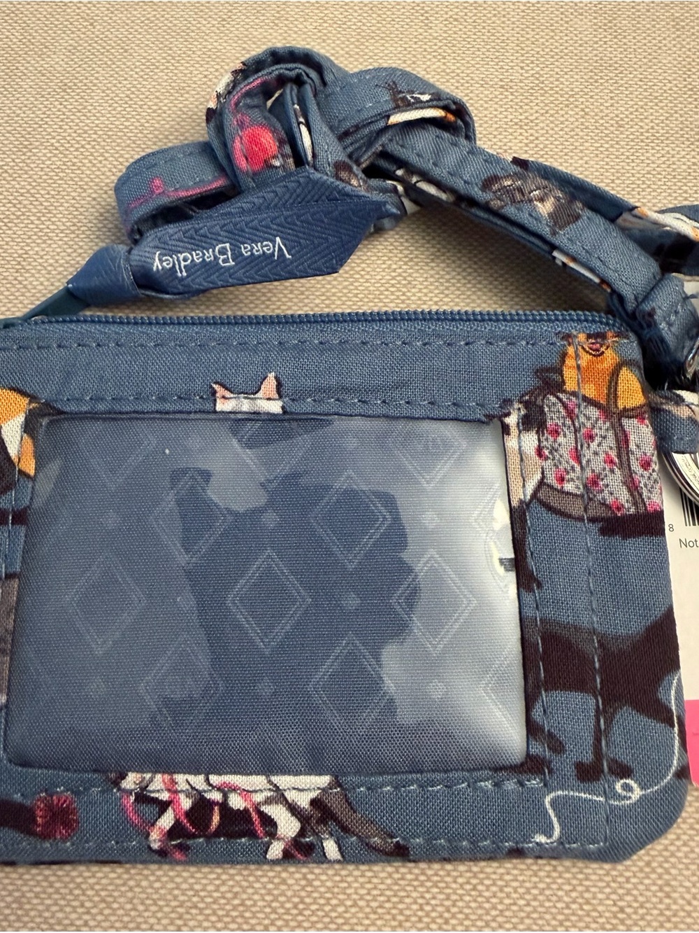 Vera Bradley Lanyard and Zip ID in Cat’s Meow Pattern NWT - Picture 5 of 6